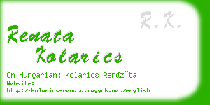 renata kolarics business card